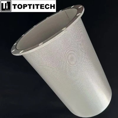 Φ300*500mm 다층 SS316L 소결 철망 필터 배럴